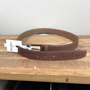 New Robert Graham Signature Ripaso Belt Mens 36 Rich Tan Leather‎ Classic $98